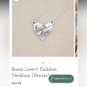 Lisa Leonard Brave Love Pewter Heart Necklace